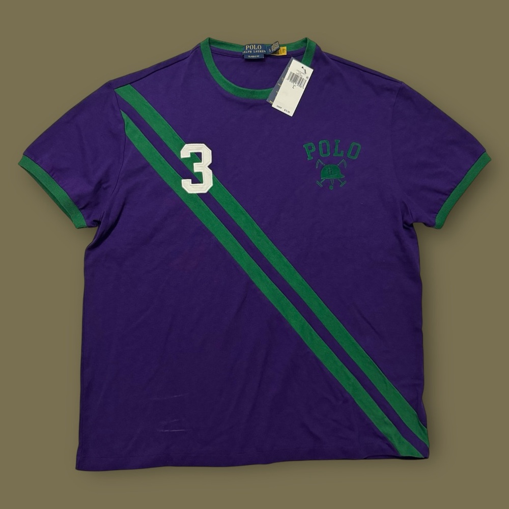 Polo by Ralph Lauren Purple and Green Short Sleeve Tee